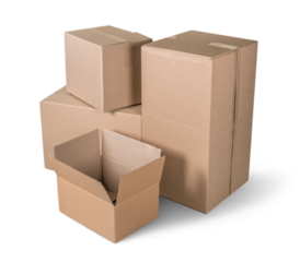 Classic empty brown cardboard Boxes