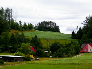 Obraz premium Hills of Wiezyca, Kashubian Region - northern Poland.