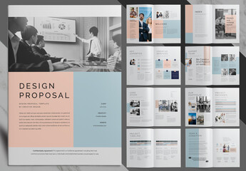 Minimal Proposal Template With 18 Pages Colorful Layout