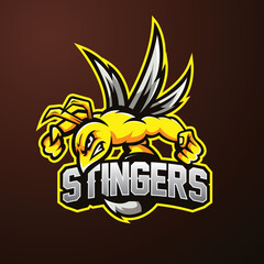 stingers bee mascot logo esports