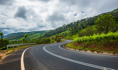 road to the mountains, Munnar, Kerala, India.
