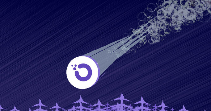 November 10th 2022 crypto crash, illustration of the crypto crash of the asset Orchid (OXT) coin falls through the sky