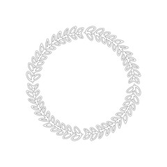 white twig round frame

