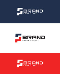 Letter P S logo design vector template Stock for business