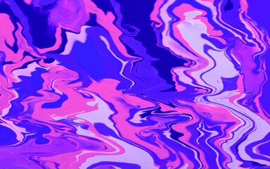 Abstract pink-lilac marble background. Acrylic paint spreads freely and creates an interesting pattern. Background for the cover of a laptop, notebook.