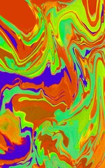Fototapeta premium Abstract multicolored marble background. Acrylic paint spreads freely and creates an interesting pattern. Bright colors. Background for the cover of a laptop, notebook.