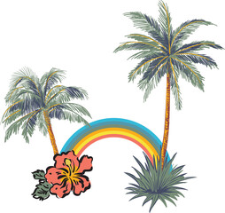 Hawaii summer Beach element