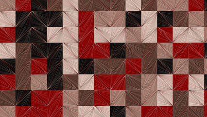 red, white, black, brown and beige geometric pattern, wallpaper for fabric, tile and tablecloth