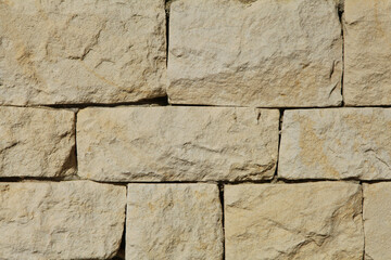 Gros plan d'un mur en pierres sèches	