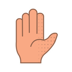 Obraz premium Isolated colored hand gesture icon Flat design Vector