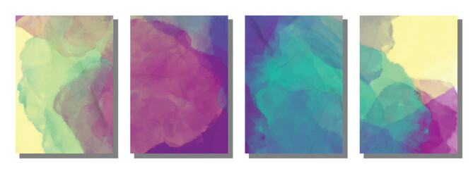 Abstract water color brush background. Set background.