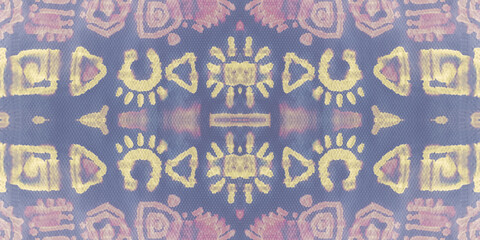 Abstract Tile Design. Bright Aztec Lace Pattern.