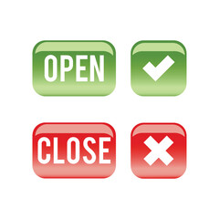 open close icon design vector template