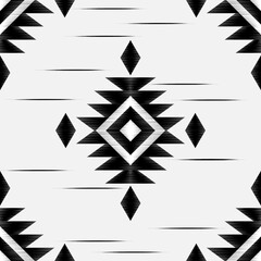 ikat pattern concept, combining geometric shapes into tribal symbols in ikat pattern mixed with African popular colors, ikat pattern for textile business such as shirts, blankets, rugs or backgrounds 