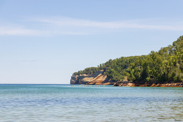 Naklejka premium Coastline of Pictured Rocks National Lakeshore, Upper Peninsula, Munising, Michigan