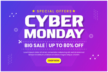 Cyber Monday background design template is easy to customize