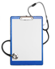 Blank Clipboard with Stethoscope