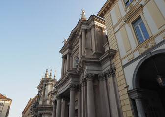 Fototapeta na wymiar San Carlo and Santa Cristina church in Turin