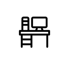 computer table icon vector sign symbol