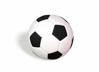 a soccer ball on a white background 3d-rendering