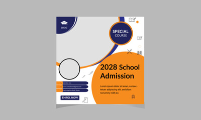 School Admission Social Media Post Template
