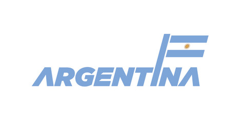 Fototapeta premium Modern and attractive Argentina country flag logo design