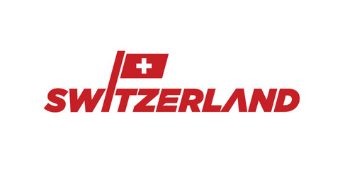 Modern and attractive Switzerland country flag logo design
