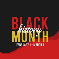 simple black history month poster suitable for social media post, campaign, sale, greeting card, and more