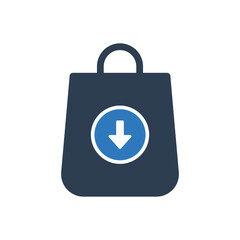 Shopping Bag download icon Sign Symbol