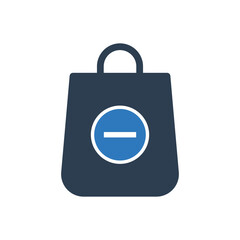 Remove Shopping Bag Icon Sign Symbol