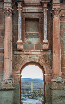 Timgad is an ancient Roman city located in eastern Algeria, in the state of Batna