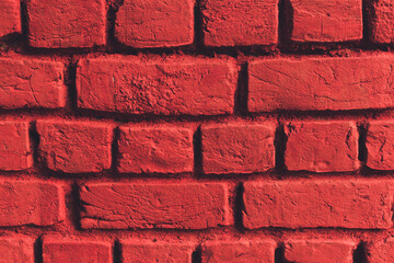 close up of red brick wall texture - copy space background