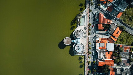 Açude Velho Hídrico Campina Grande Paraíba Nordeste Brasil Abastecimento Água Paisagem Urbano...