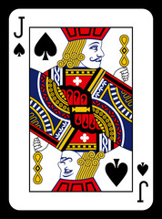 Jack of Spades playing card - Classic design.