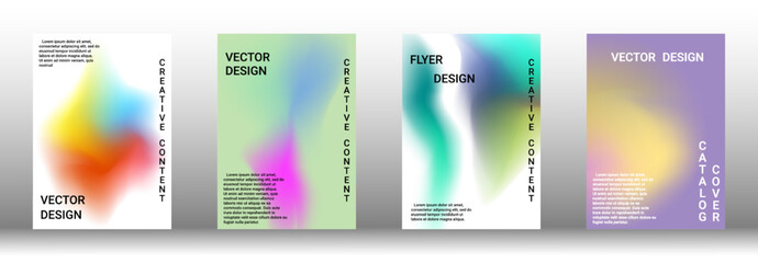 Artistic covers design. Creative fluid colors backgrounds. Set of abstract covers