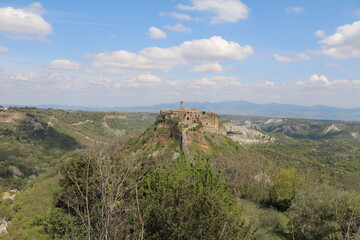 Obraz premium Landscape panorama of Bagnoregio, Italy