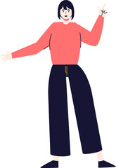 People with different poses, male and female characters 