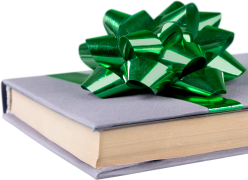 Book with a bow on top