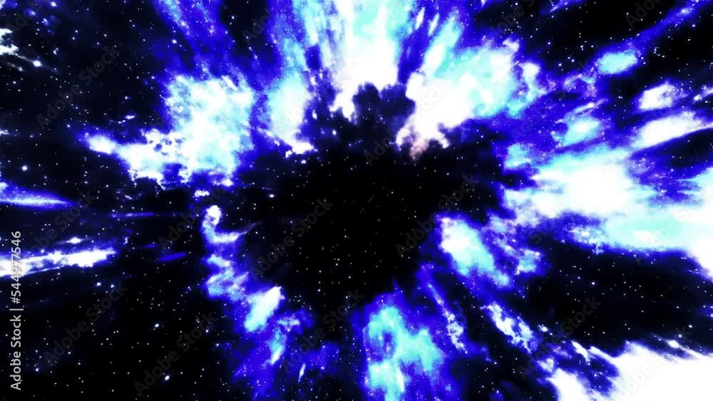 Poster abstract outer space background with spreading space energy of a glowing star. motion. endless cosmi