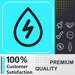 water energy icon. Social media sign. Vector illustration