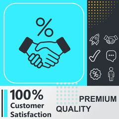 Commission icon. Social media sign. Vector illustration