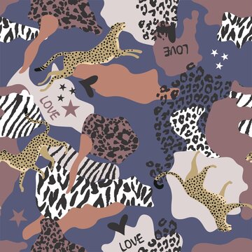 SEAMLESS PATTERN LEOPARD 