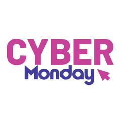 Simple logo for cyber monday promotional season, perfect for social media and marketing