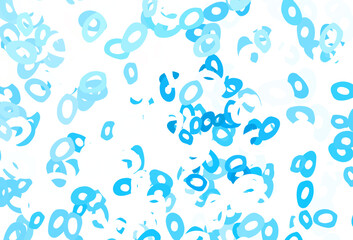 Light Blue, Red vector background with bubbles.