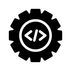 Code Processing Icon Vector Symbol Design Illustration