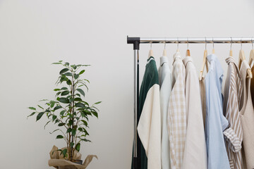 Clothes rack - Capsule eco friendly wardrobe.