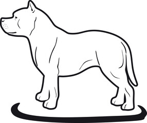 american bulldog vector design