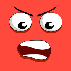 flat vector image in the form of an emotion or emoticon for chat or design