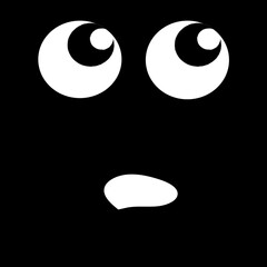 flat vector image in the form of an emotion or emoticon for chat or design