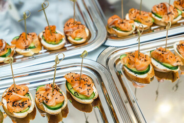 catering food on Christmas table